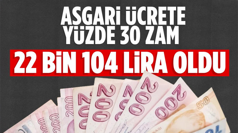 2025 yılı asgari ücreti belli oldu