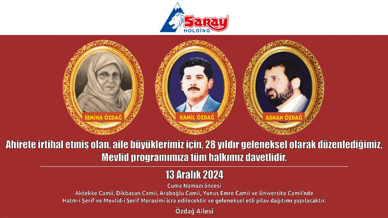 Saray Ailesinden Mevlit Programı