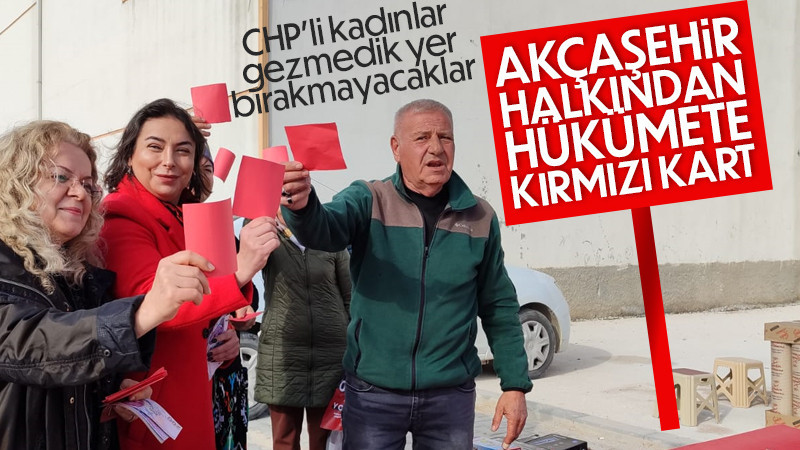 CHP'li kadınlar Akçaşehir'de vatandaşla buluştu.