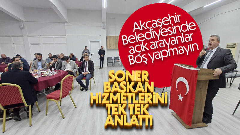 Soner Başkan hizmetleri tek tek anlattı