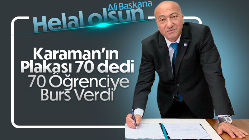 70 Öğrenciye Burs, Ali Ankaralı'yı takdir ediyoruz.