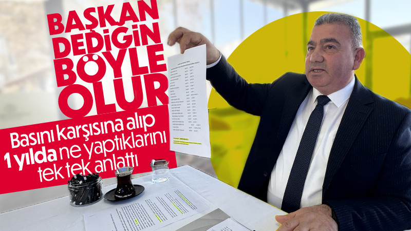 Soner Başkan çalışmalarını tek tek anlattı.