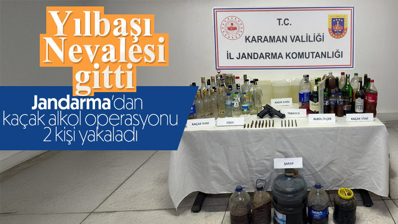 Jandarma'dan yeni yıl öncesi kaçak alkol operasyonu: 2 gözaltı