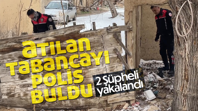 Polisten kaçarken metruk eve tabanca atan 2 şüpheli yakalandı