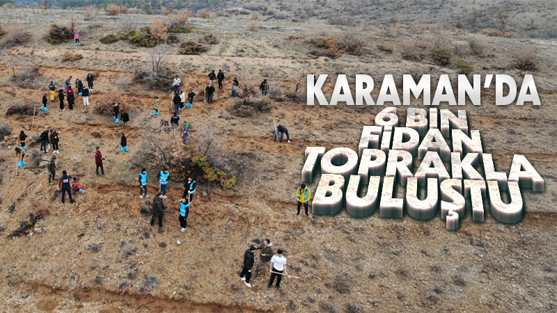 Karaman’da 6 bin fidan toprakla buluşturuldu