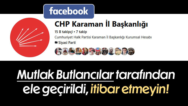 CHP Karaman’dan “Sosyal Medya Hesabı Engellendi” Açıklaması