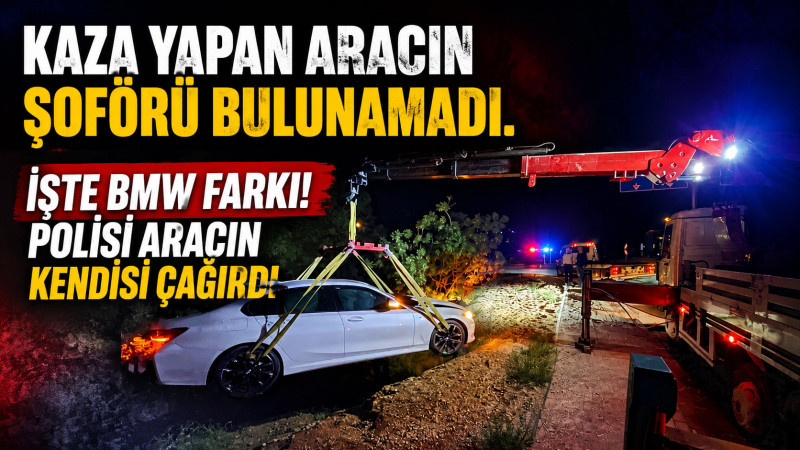 Ağaçlık alana uçan otomobilin acil çağrı sistemi ekipleri harekete geçirdi