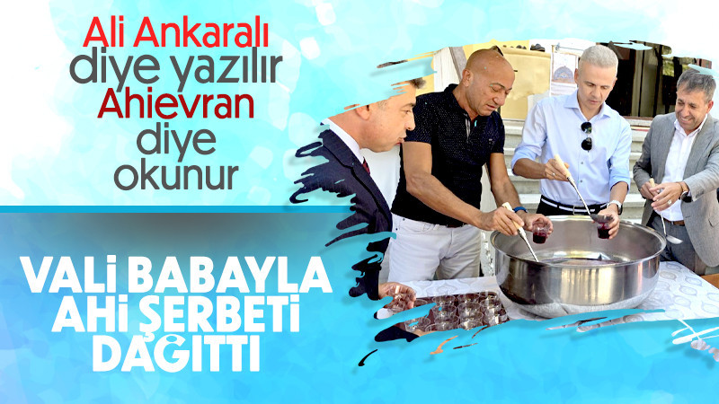 Muhasebecilerin Ahisi Ali Ankaralı Vali beyle birlikte şerbet dağıttı