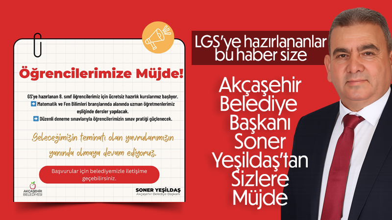 Akçaşehir Belediyesi’nden Eğitime Büyük Destek