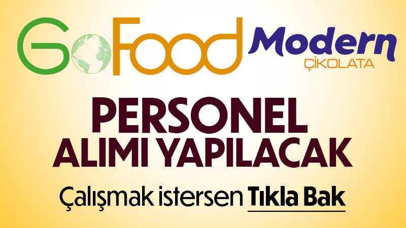 GoFood Modern Çikolata Yeni Çalışma Arkadaşları Arıyor