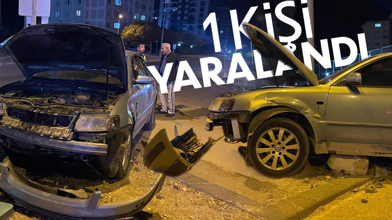 Karaman’da iki otomobil çarpıştı: 1 yaralı