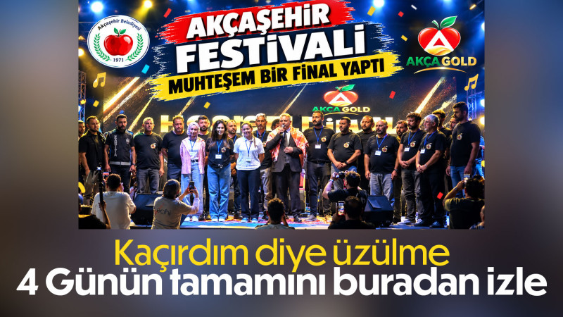 4 gün süren Akçaşehir Festivali dün akşam final yaptı