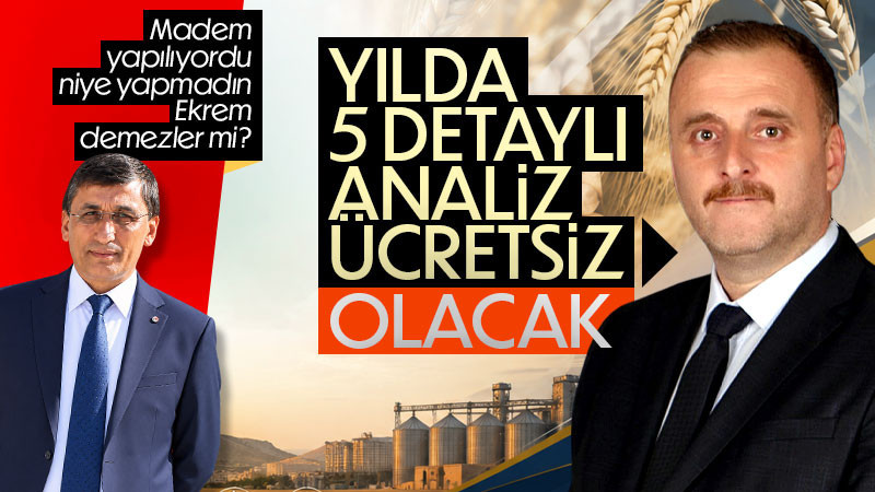 Özdal; Yılda 5 detaylı analiz ücretsiz olacak